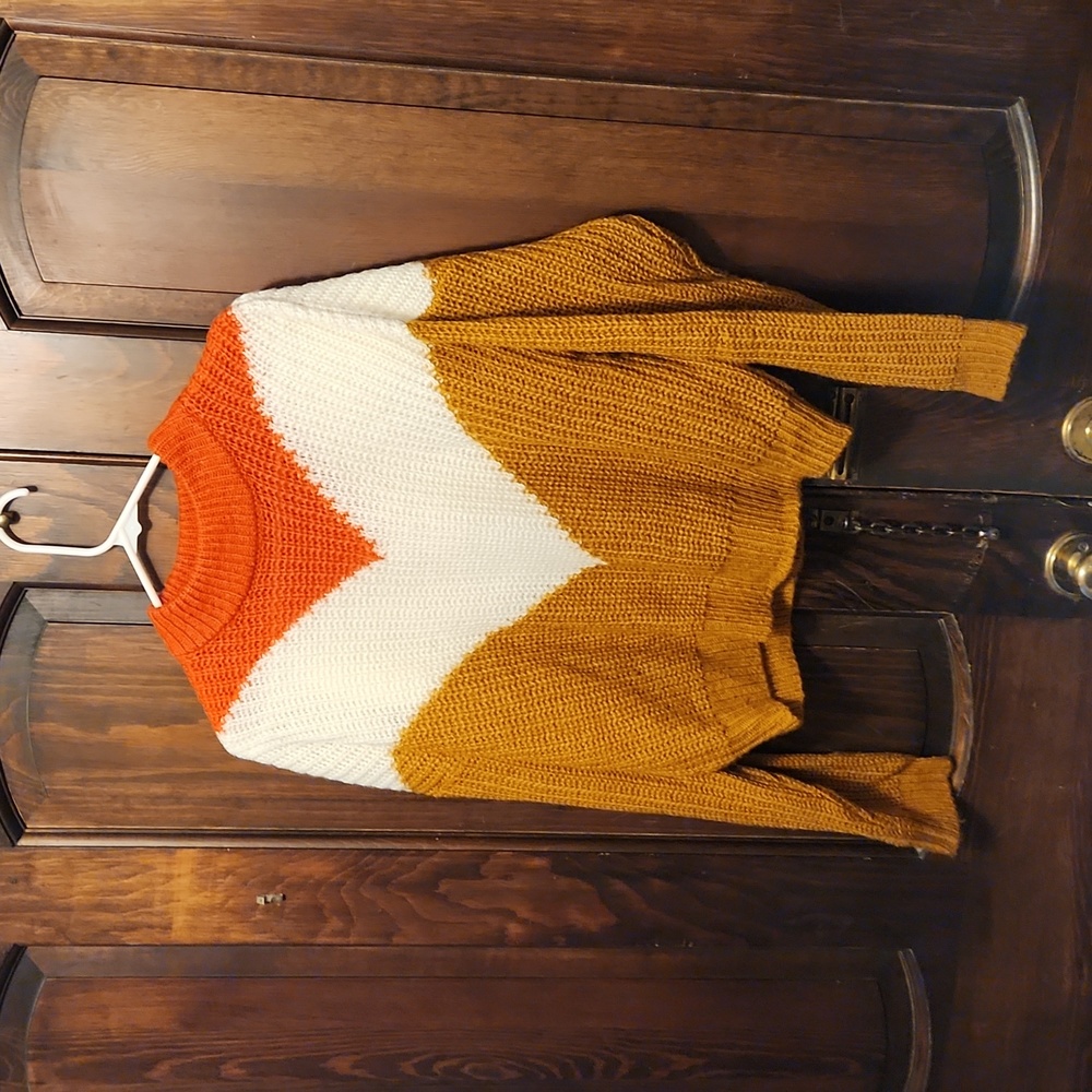 Chevron multi colored sweater
